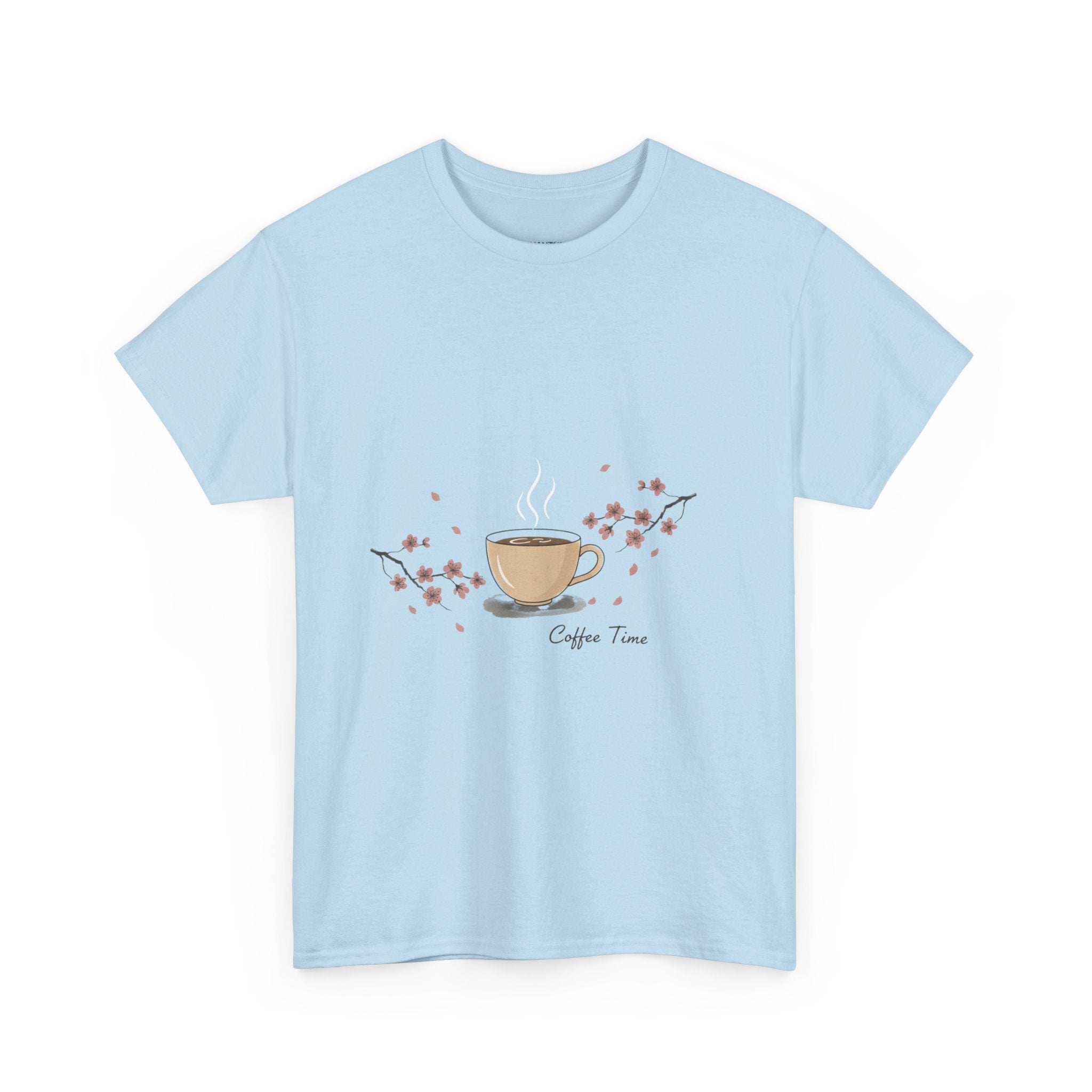 Coffee Time Women's Graphic T-Shirt — Floral Cup DTG Print