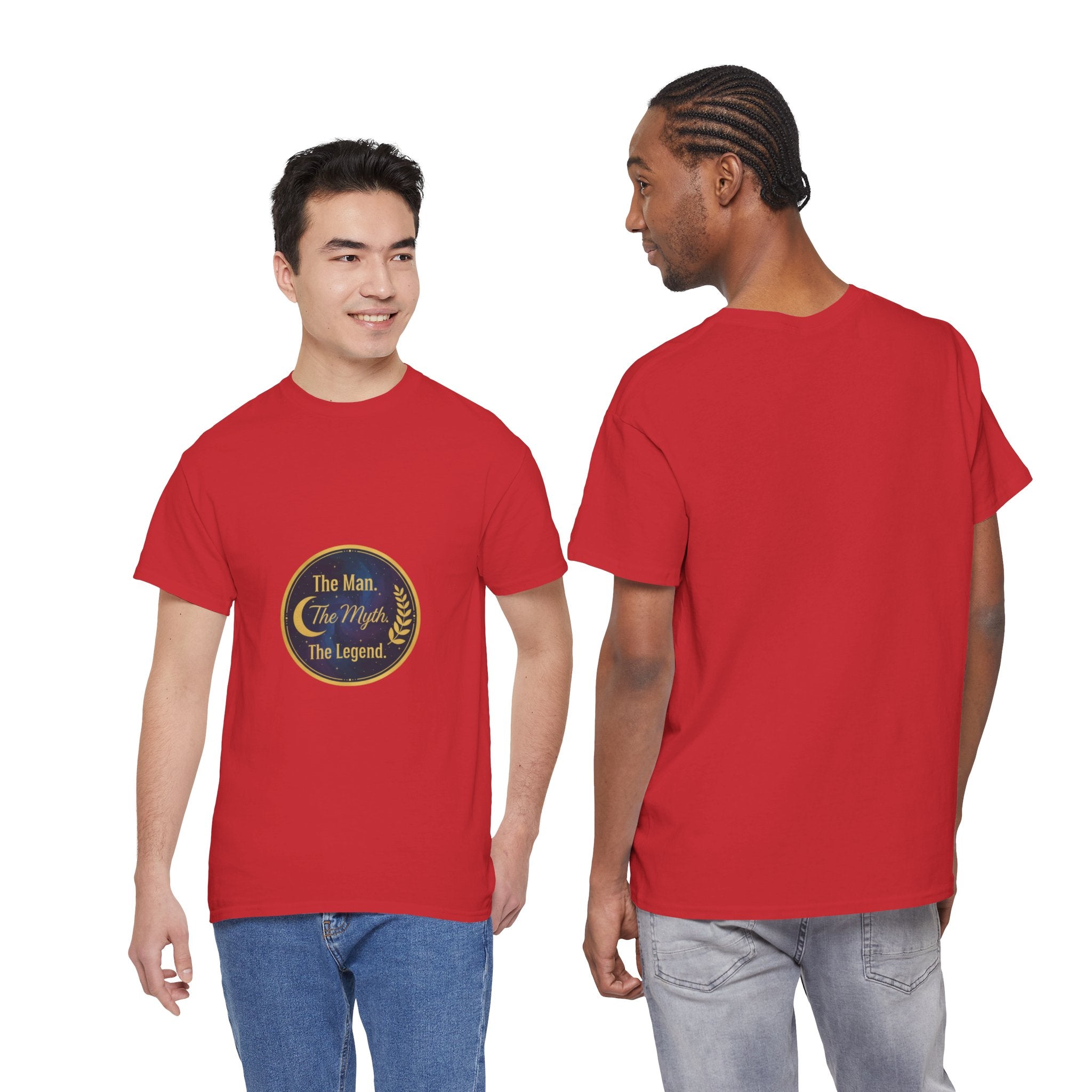 The Man. The Myth. The Legend. Men's T-Shirt — Vintage Badge Graphic Tee | DTG Print