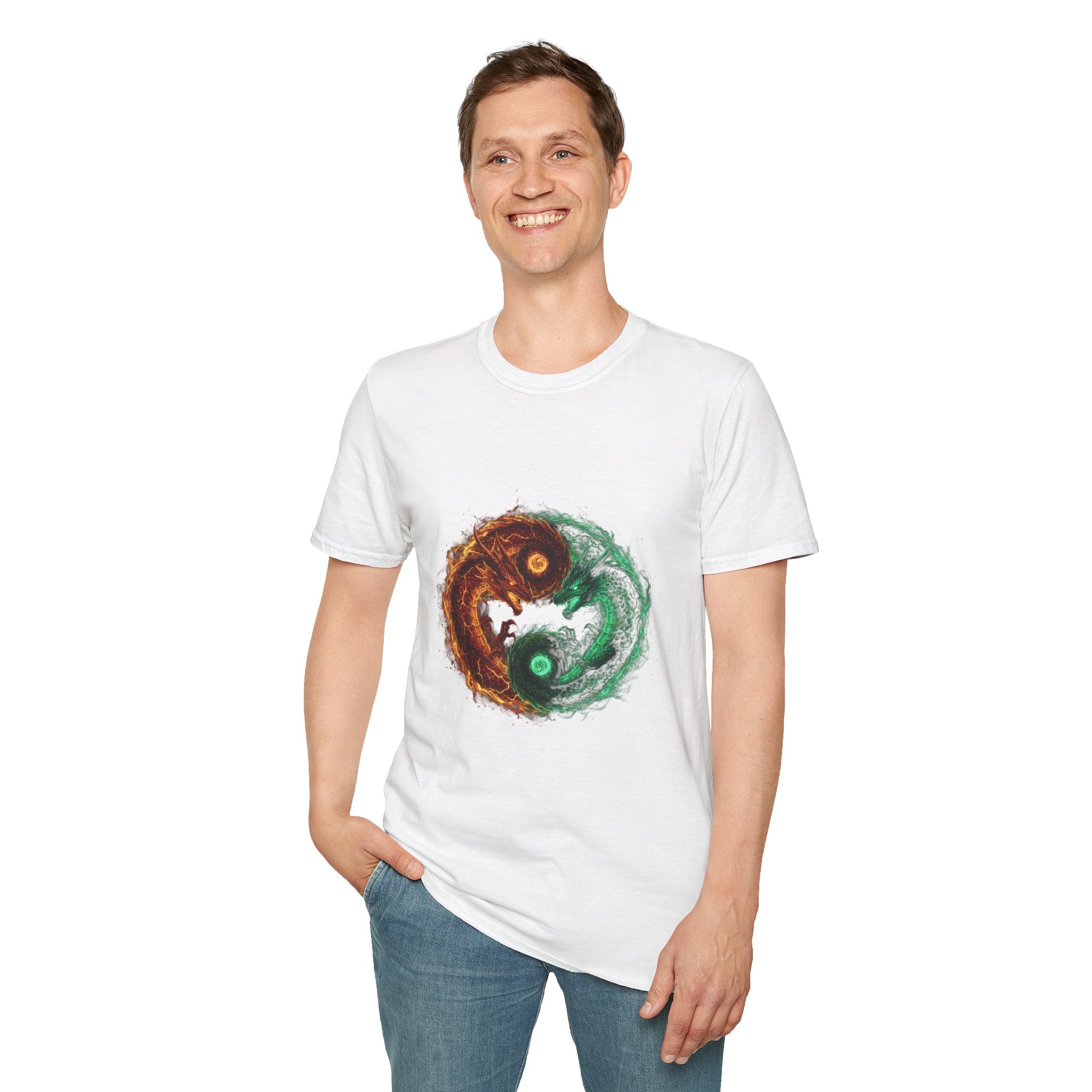 Yin Yang Tree T-Shirt — Nature Graphic Tee for Men