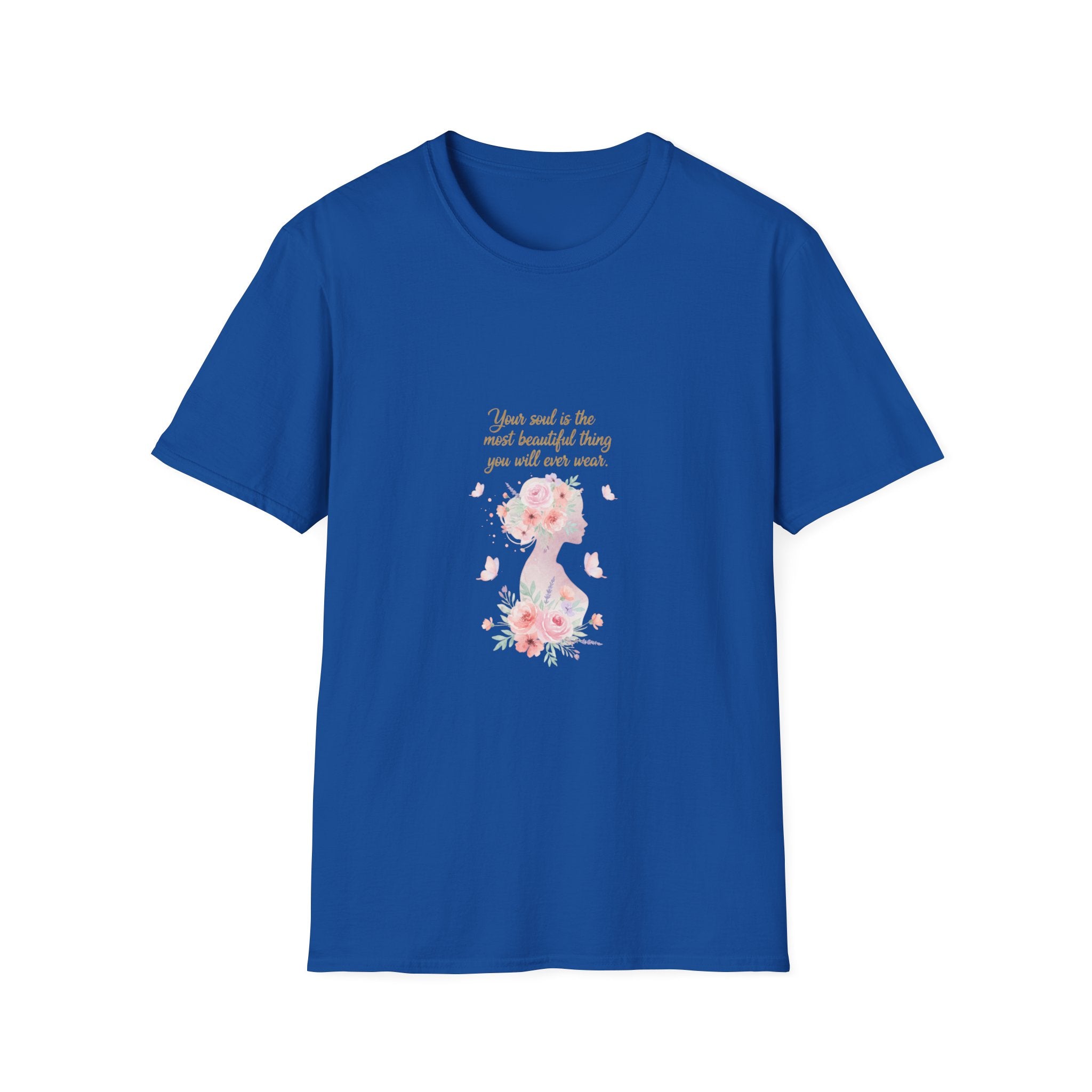 Floral Angel Tee | DTG Printed Women's Inspirational Graphic T-Shirt