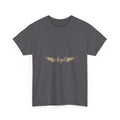 Angel Wings Graphic Tee | Distressed Gold Script "Angel" Chest Print | Women's DTG T-Shirt