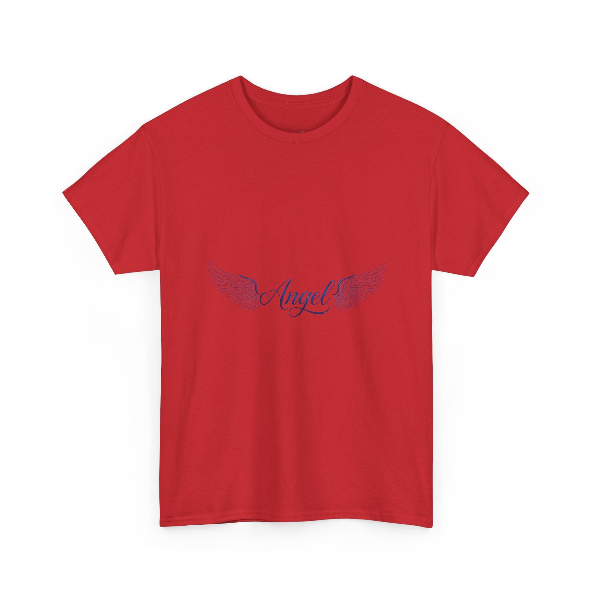 Angel Wings Tee | Vintage-Inspired Minimal Script Graphic | Women's DTG T-Shirt