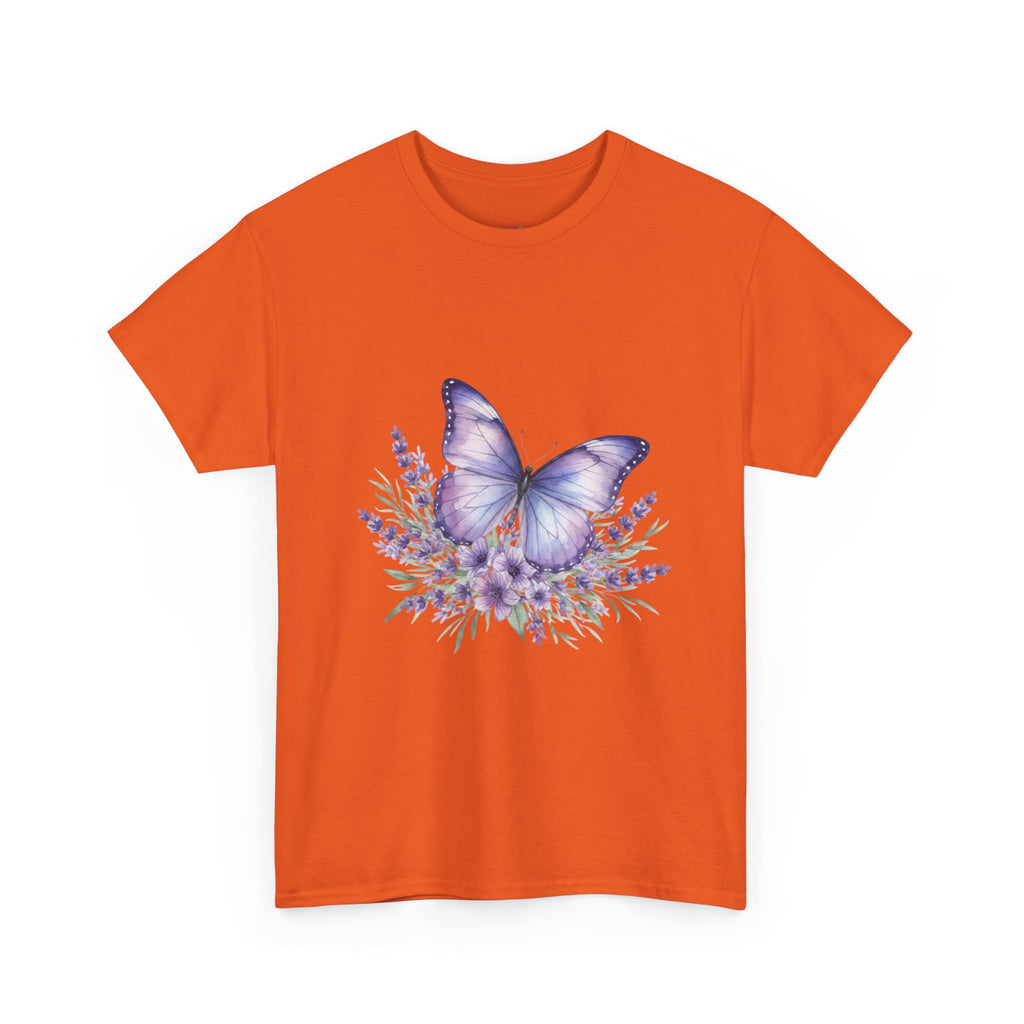 Butterfly Lavender Tee — Women's Floral DTG Graphic T-Shirt