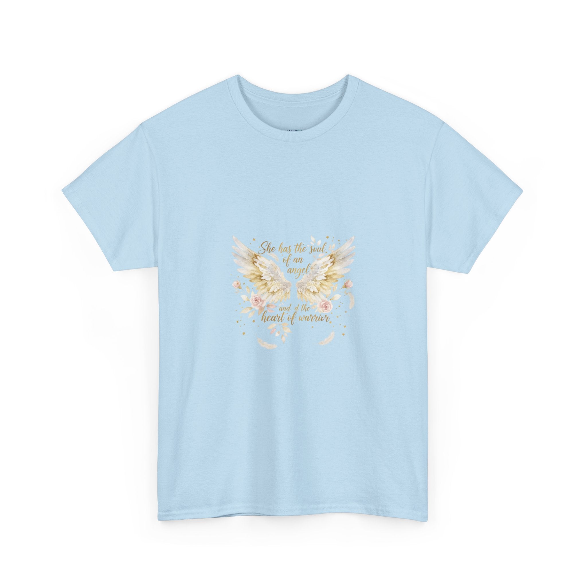 Floral Angel Wings Tee | "May the Lord Bless You" Inspirational Christian Shirt | Women's DTG