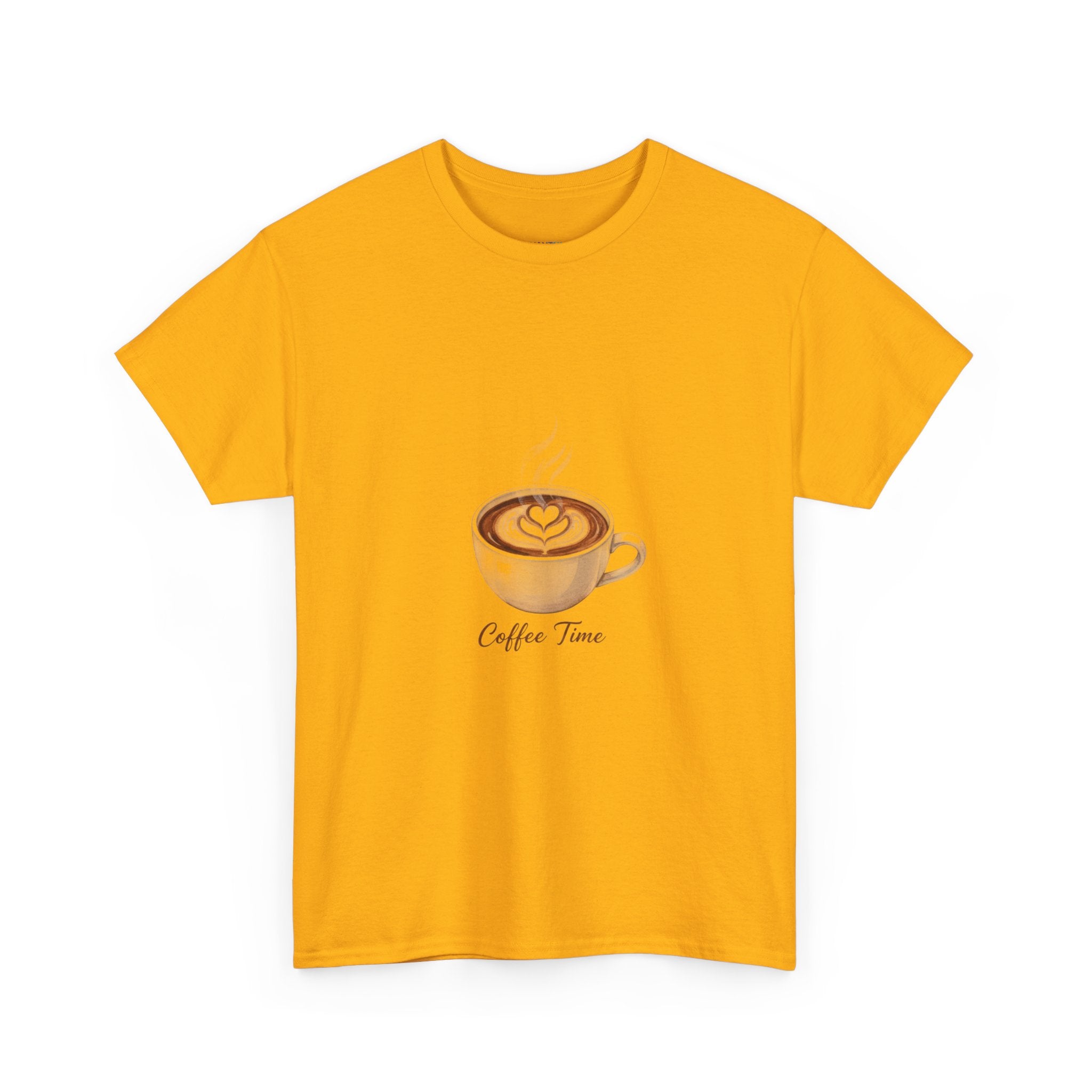 Coffee Time Unisex Graphic T-Shirt — Latte Art DTG Print