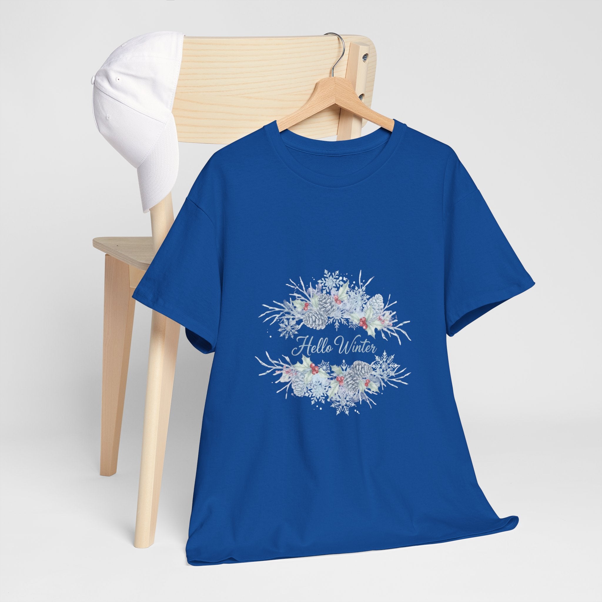 Floral Peace Tee — 'Hope & Light' Watercolour Wreath Cotton Shirt