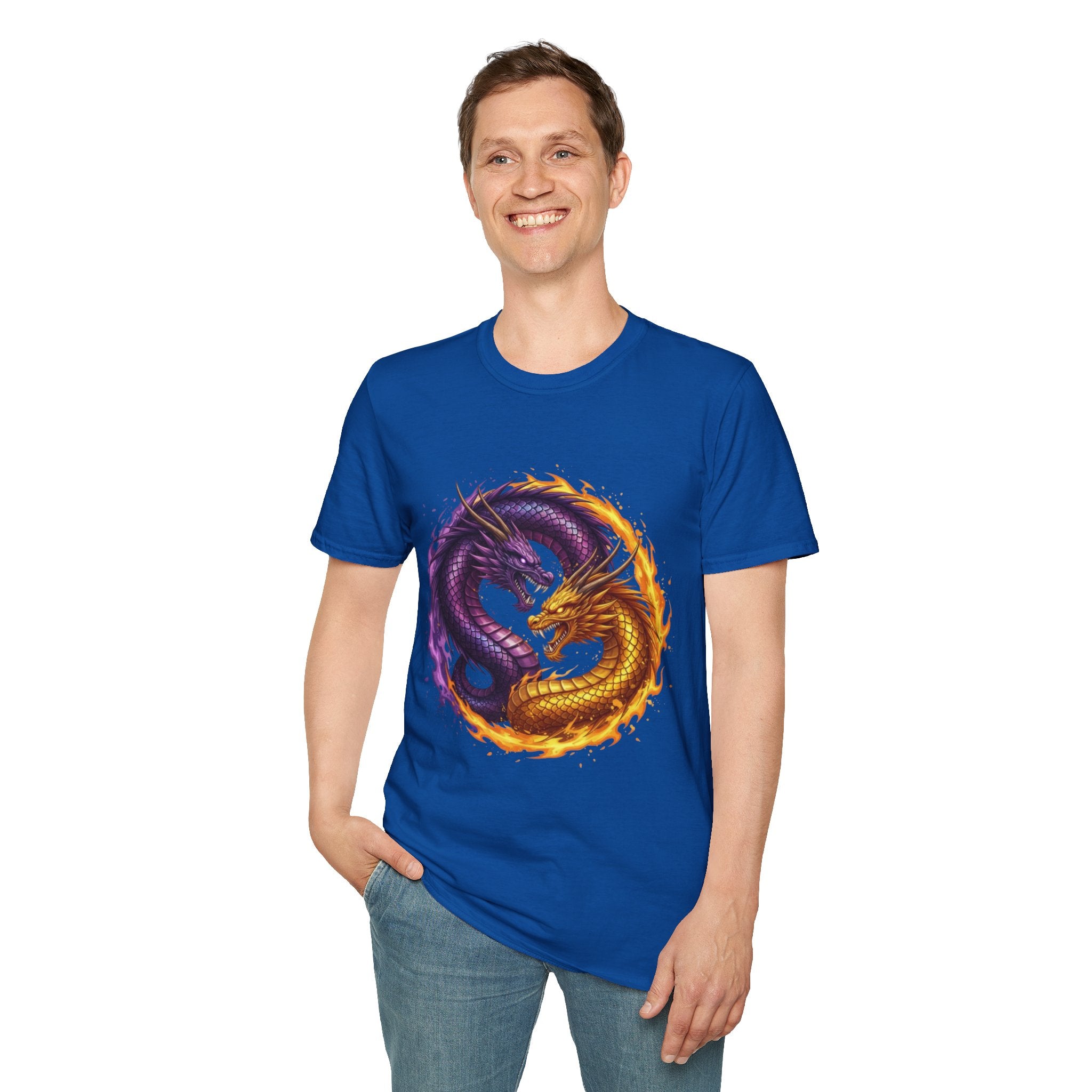 Dragon Yin Yang T-Shirt — Men's DTG Graphic Tee