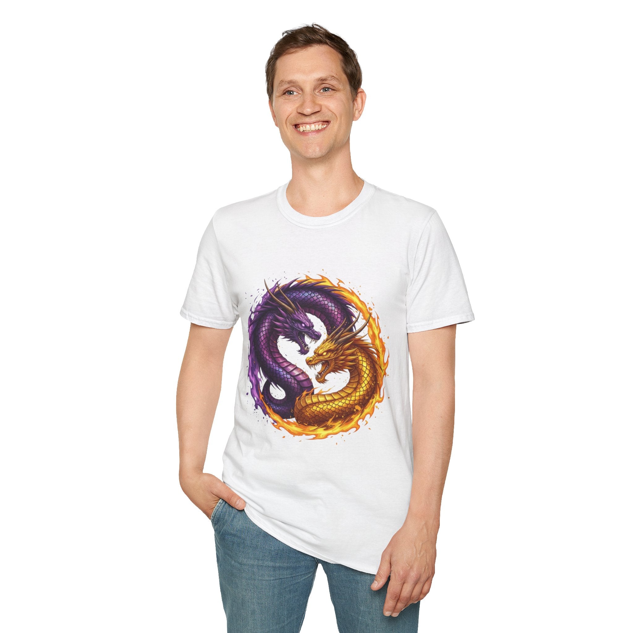 Dragon Yin Yang T-Shirt — Men's DTG Graphic Tee
