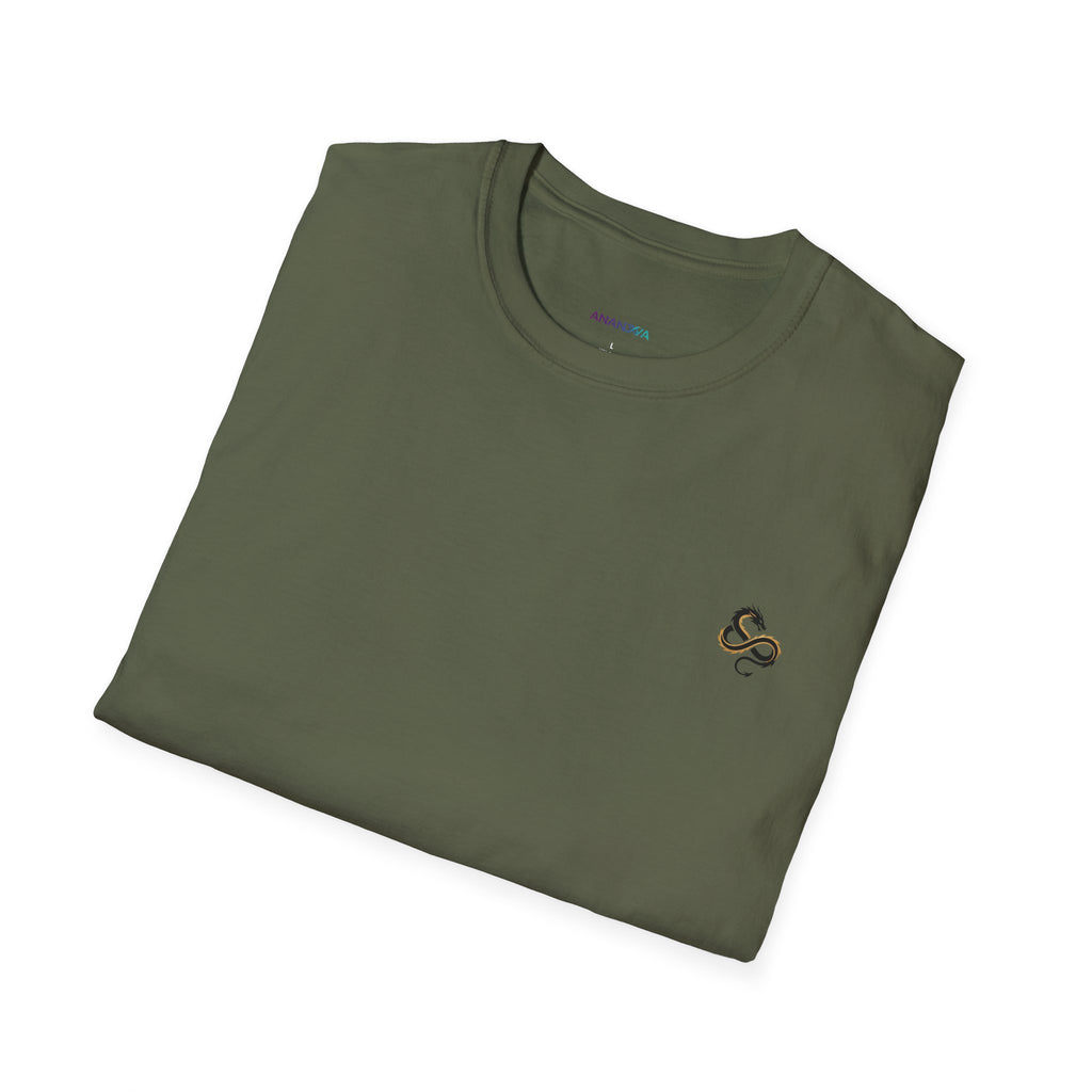 Men's Dragon Back Print Graphic T-Shirt | DTG-Printed Cotton Tee