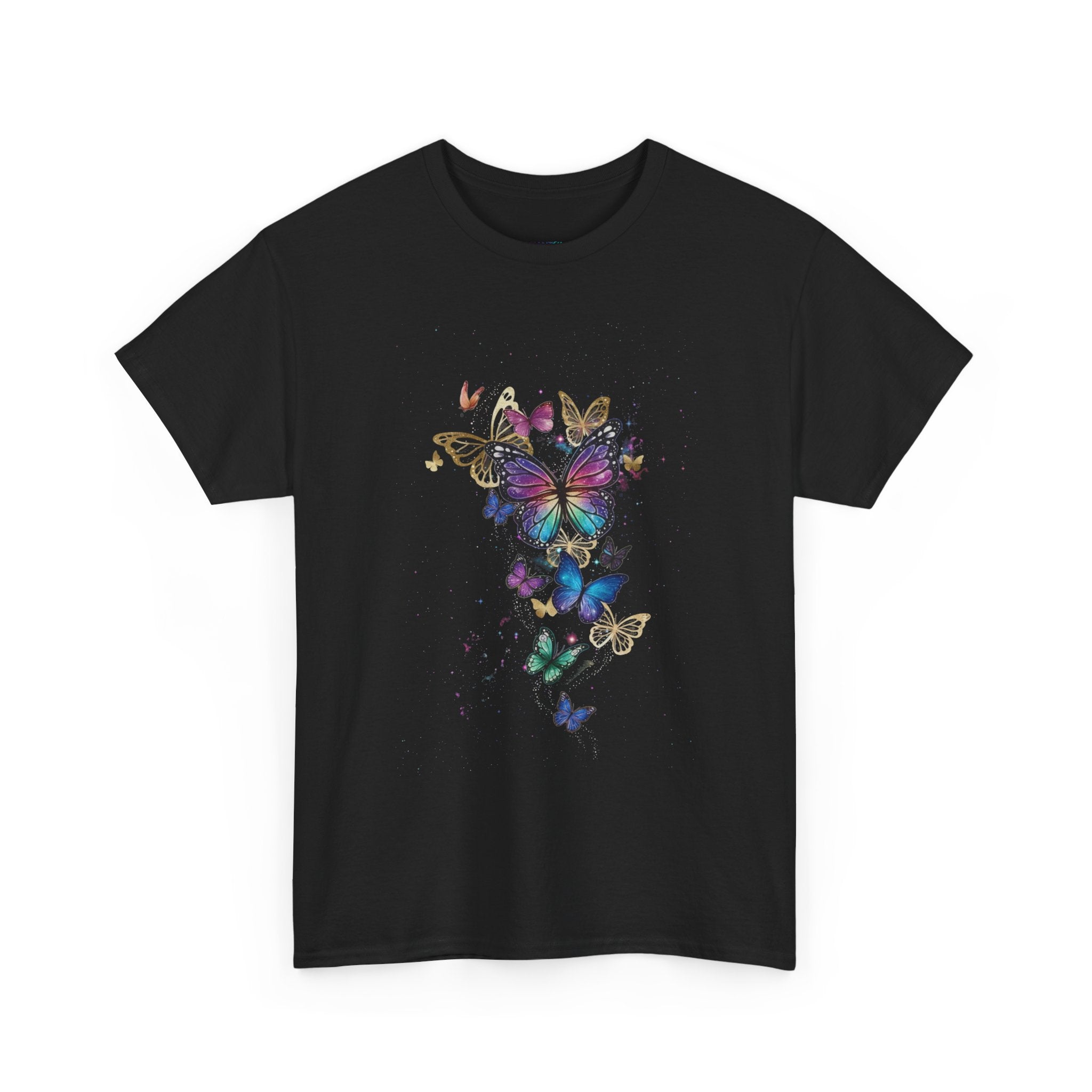 Butterfly Cascade Women's Graphic T-Shirt — DTG Floral Flutter Print