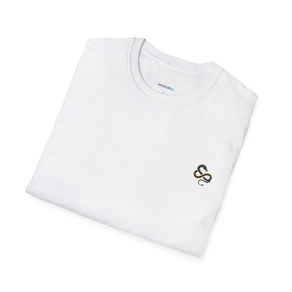 Men's Graphic Tee — Phoenix Rising "He Rose From Ash. He Always Does." Back Print