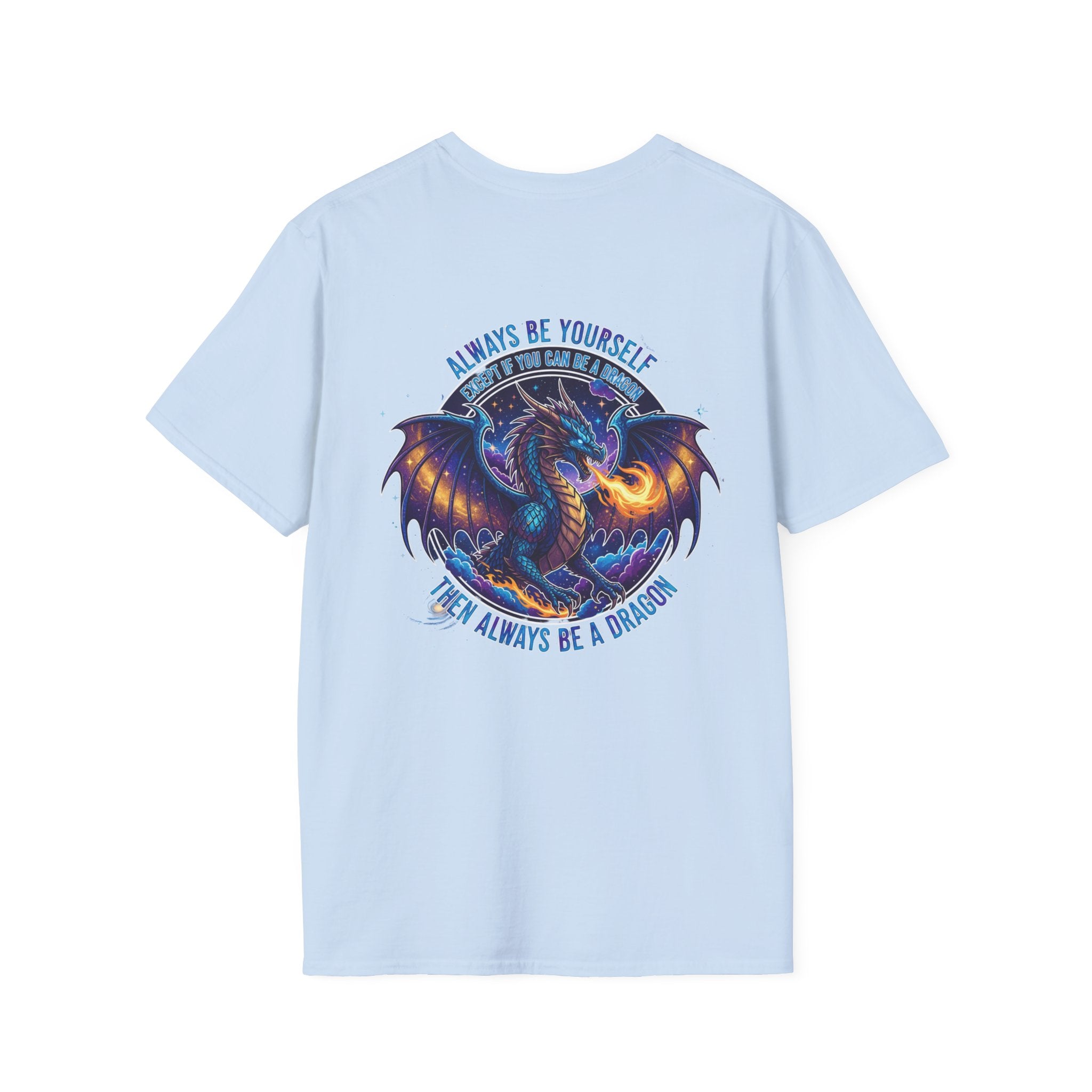 Infinity Dragon Men's Graphic T-Shirt | DTG-Printed 'Always Be Yourself or Always Be a Dragon' Tee