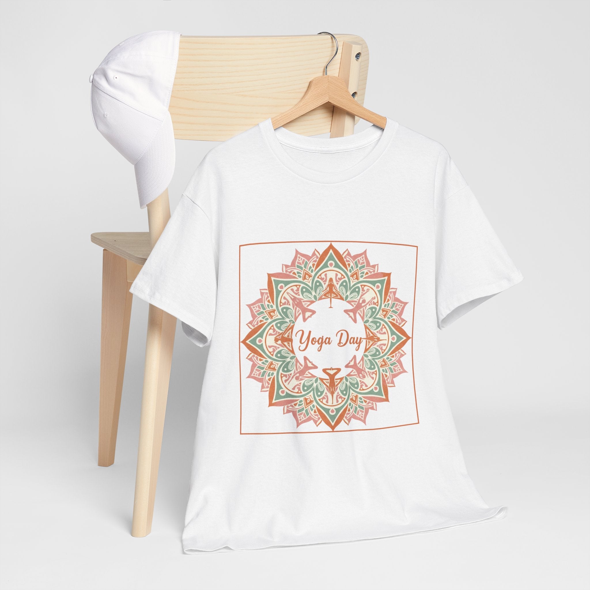 Yoga Day Mandala T-Shirt — Floral Spiritual Yoga Tee