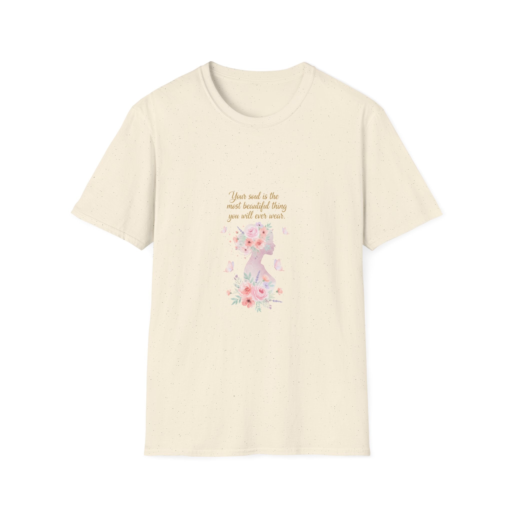 Floral Angel Tee | DTG Printed Women's Inspirational Graphic T-Shirt