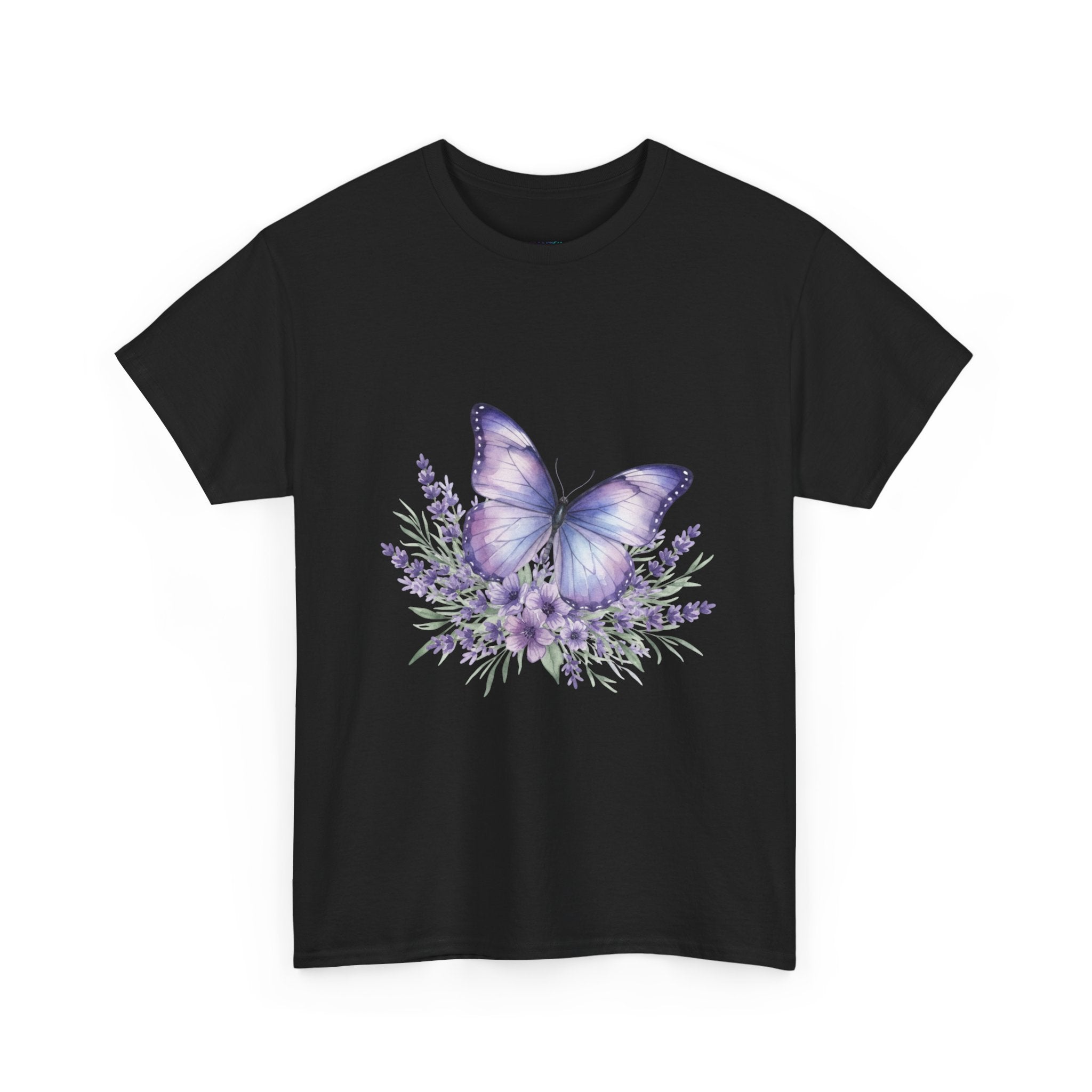 Butterfly Lavender Tee — Women's Floral DTG Graphic T-Shirt