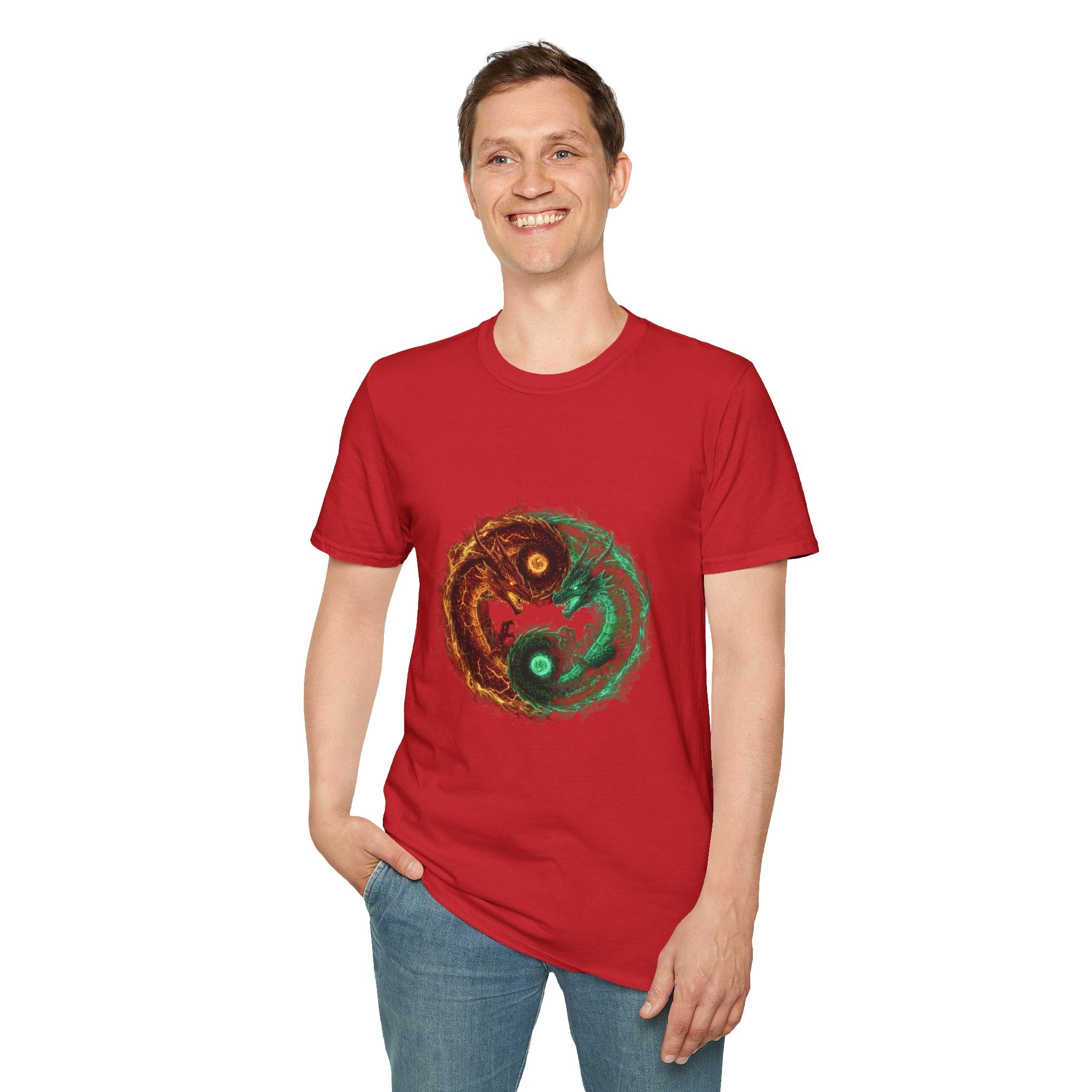 Yin Yang Tree T-Shirt — Nature Graphic Tee for Men