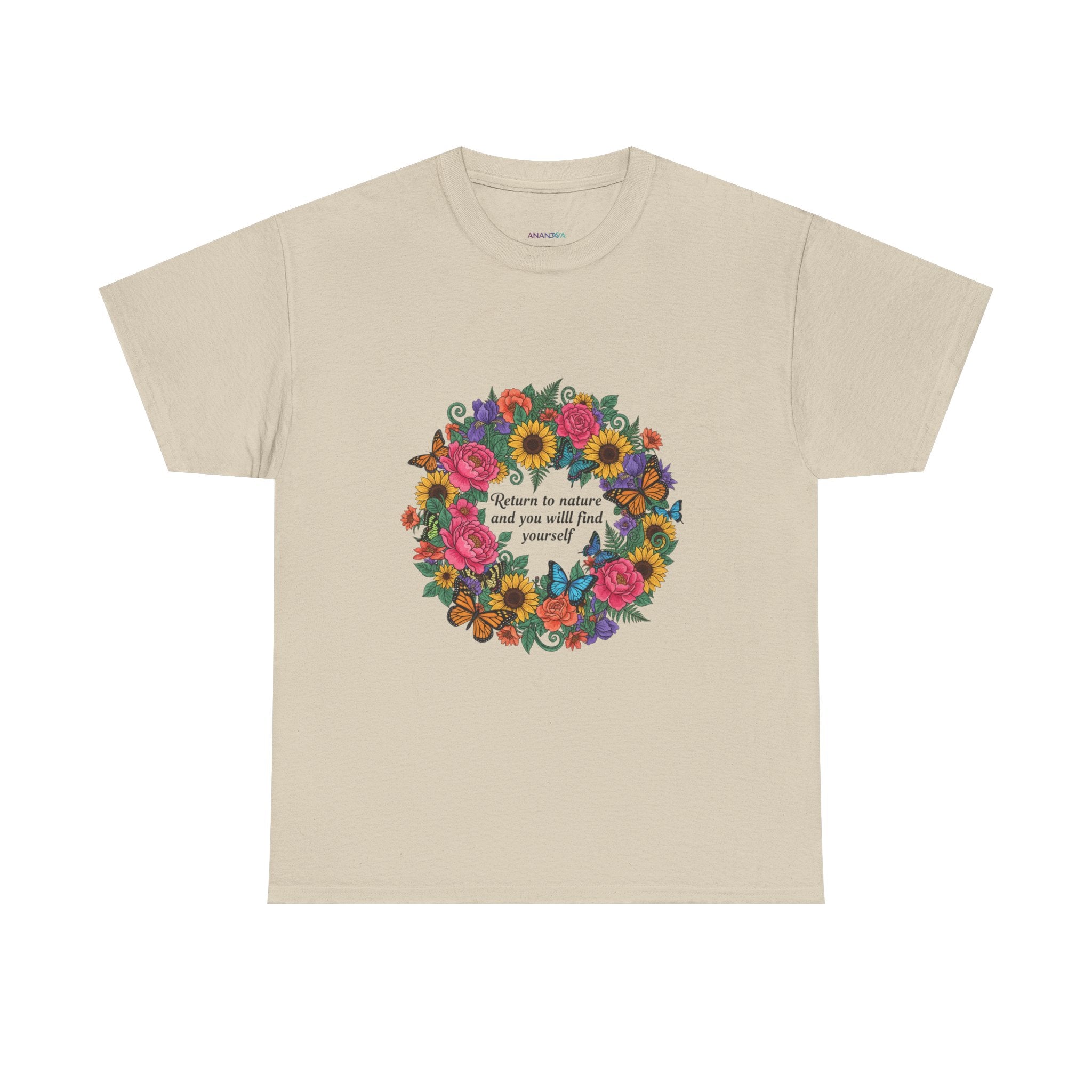 'Wherever You Go, Go with All Your Heart' Floral Wreath Women's T-Shirt | DTG-Printed Inspirational Tee
