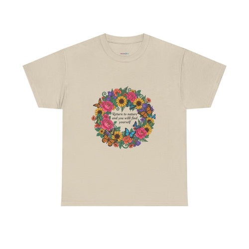 'Wherever You Go, Go with All Your Heart' Floral Wreath Women's T-Shirt | DTG-Printed Inspirational Tee