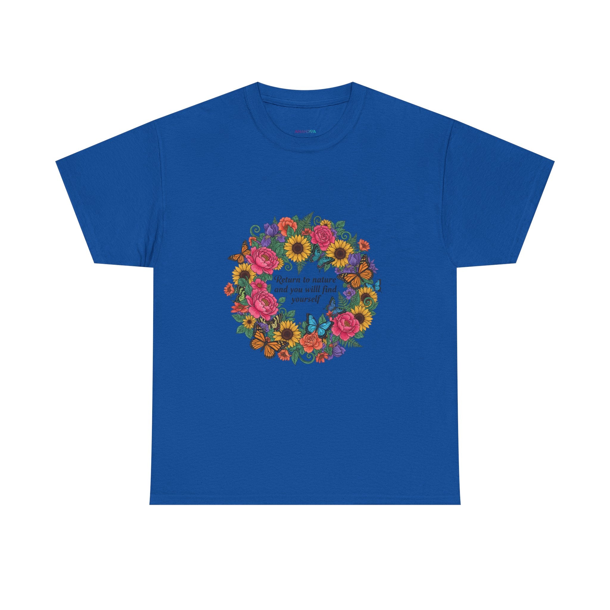 'Wherever You Go, Go with All Your Heart' Floral Wreath Women's T-Shirt | DTG-Printed Inspirational Tee