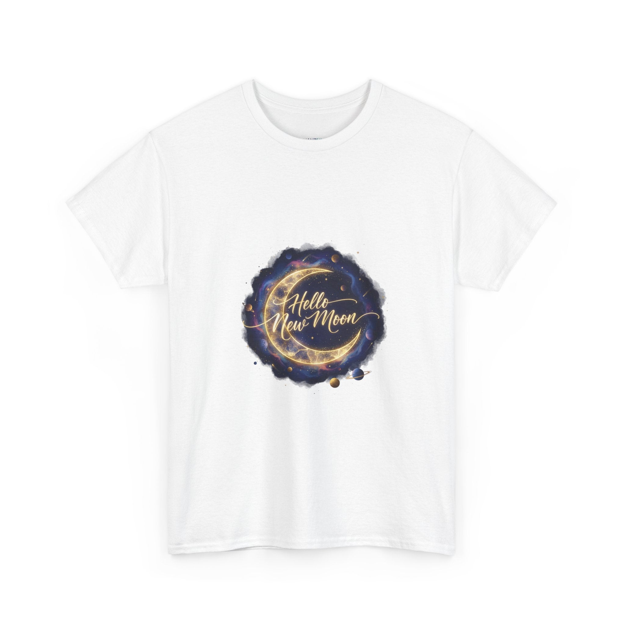 Hello New Moon Celestial Unisex DTG T-Shirt