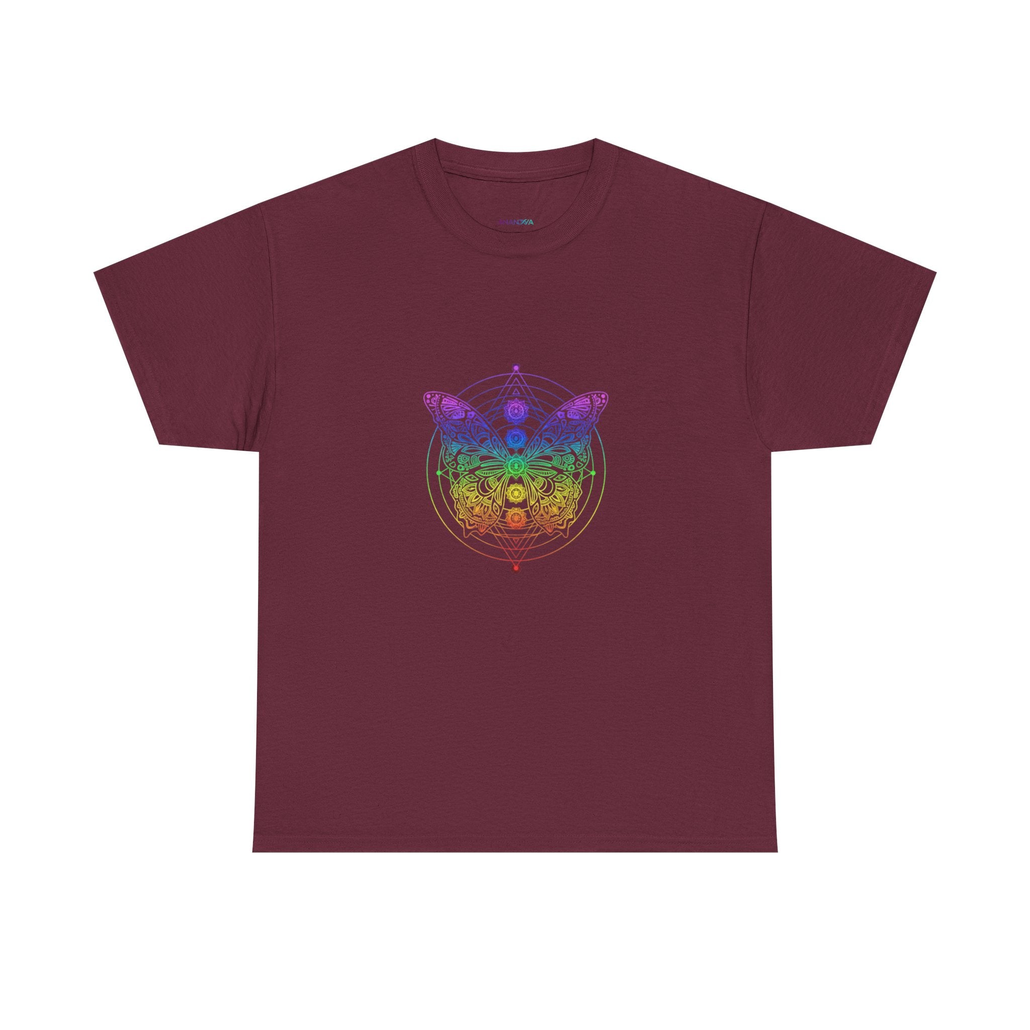 Chakra Butterfly T-Shirt — Women's Rainbow Spiritual Graphic Tee