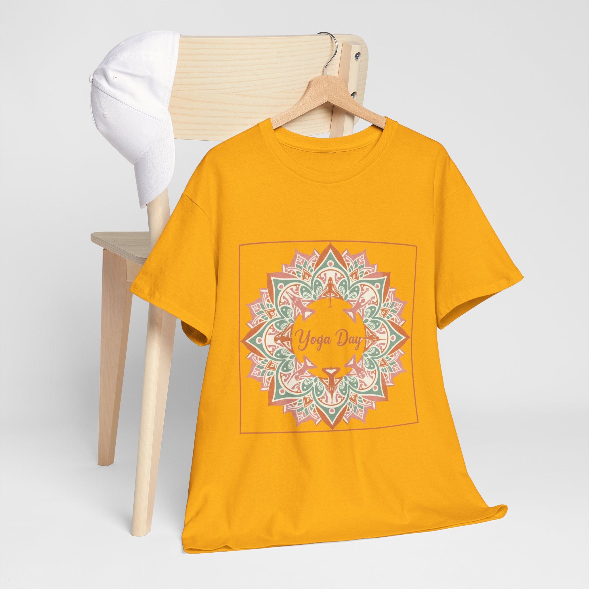 Yoga Day Mandala T-Shirt — Floral Spiritual Yoga Tee