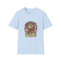 Men's Graphic Tee — Fiery Tiger, Snake & Skull Tattoo Crest with Banner