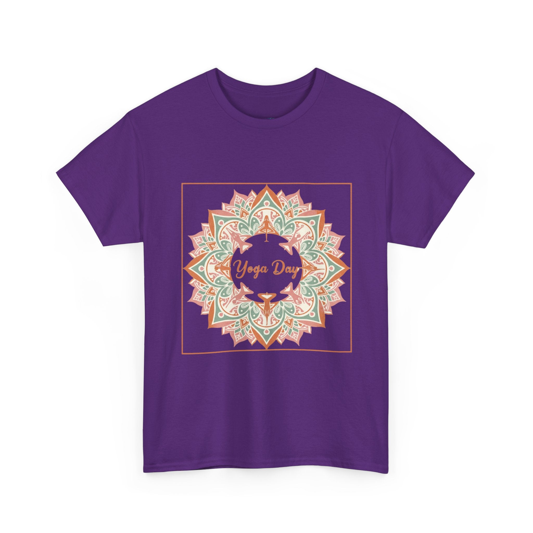 Yoga Day Mandala T-Shirt — Floral Spiritual Yoga Tee