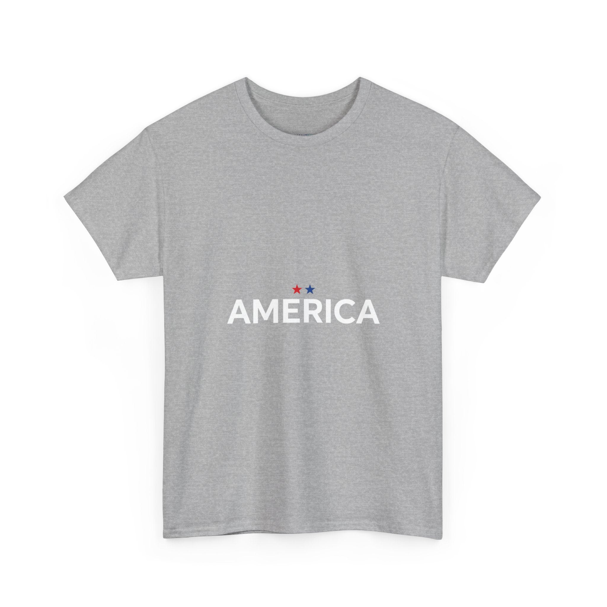 America Unisex T-Shirt — Minimal Patriotic Tee with Red Star | DTG Print