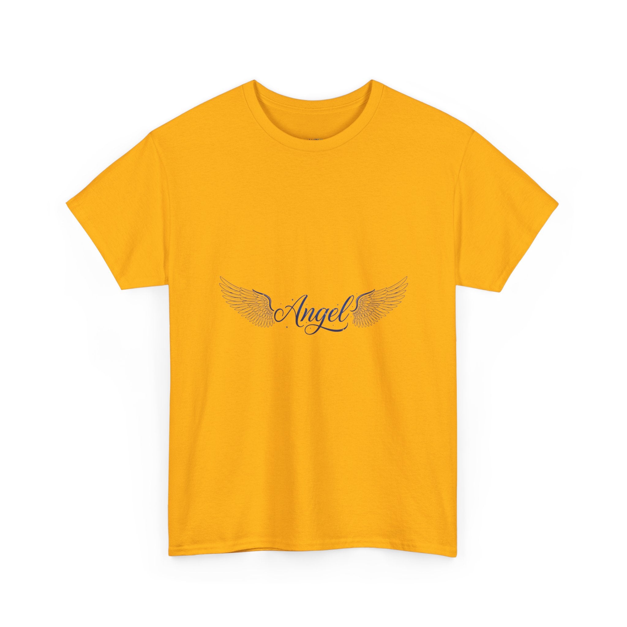 Angel Wings Tee | Vintage-Inspired Minimal Script Graphic | Women's DTG T-Shirt