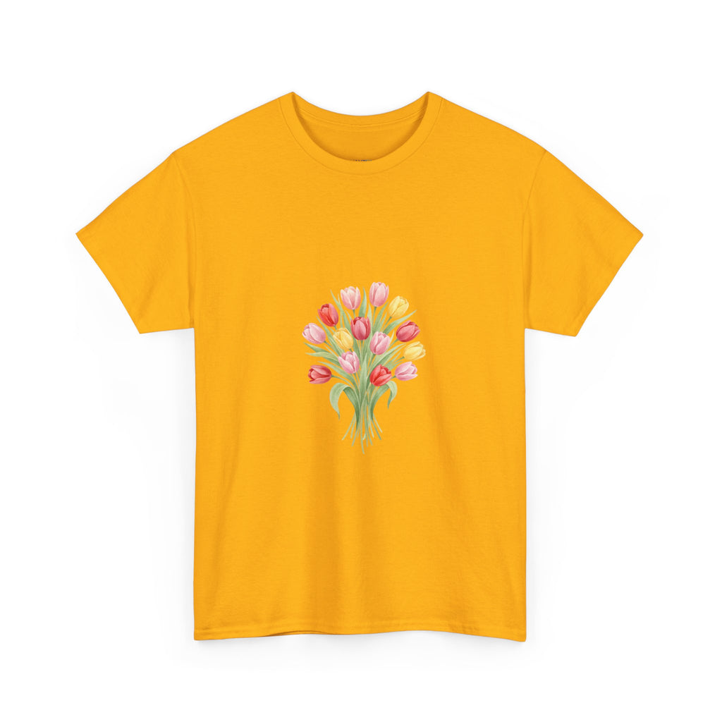 Tulip Bouquet Tee — Women's Watercolor Floral DTG Graphic T-Shirt