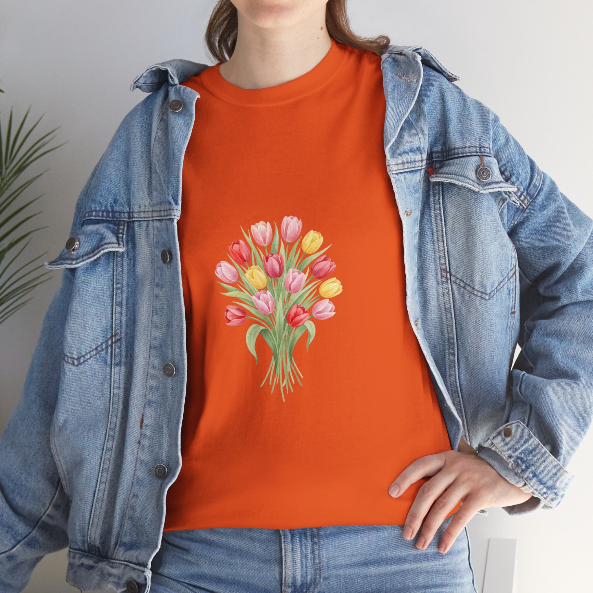 Tulip Bouquet Tee — Women's Watercolor Floral DTG Graphic T-Shirt