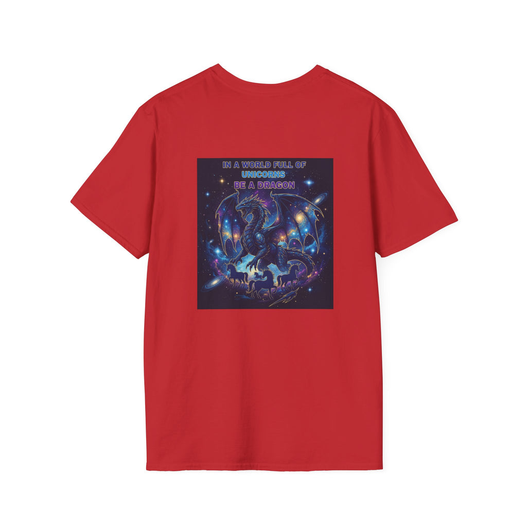 Men's Dragon Back Print Graphic T-Shirt | DTG-Printed Cotton Tee