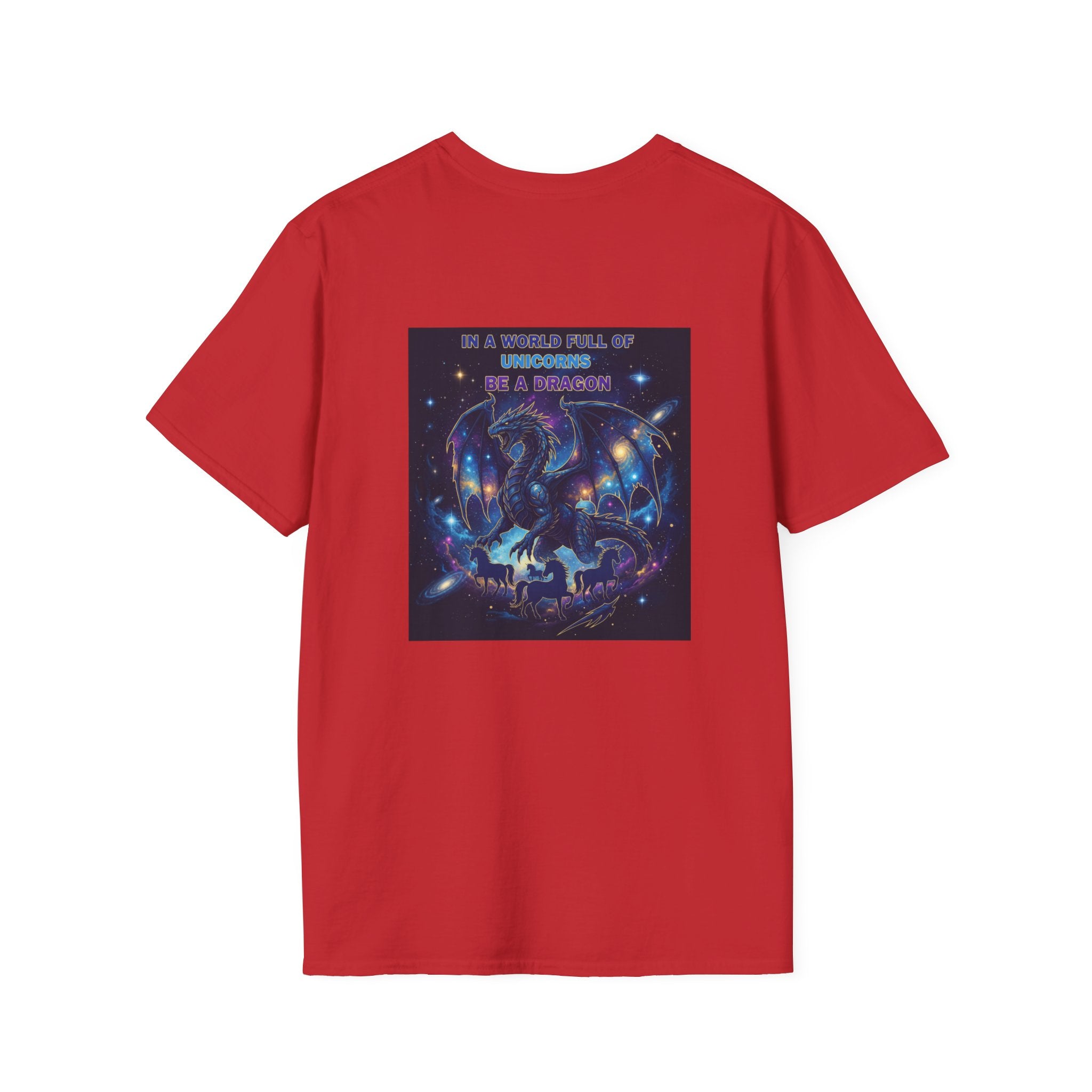 Men's Dragon Back Print Graphic T-Shirt | DTG-Printed Cotton Tee
