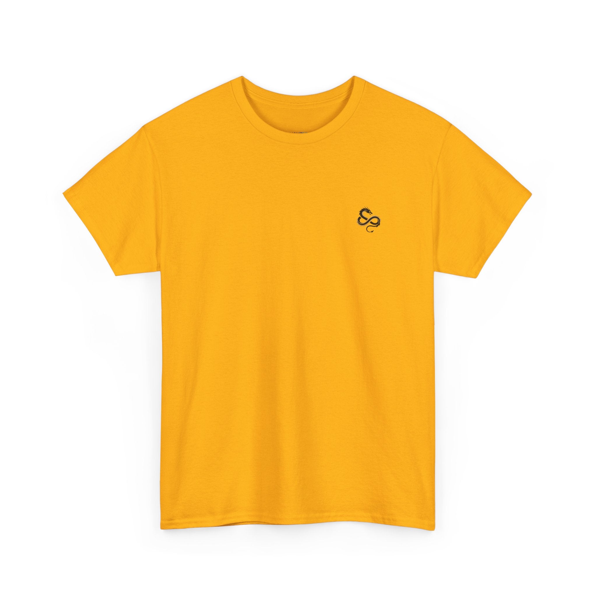 Golden Dragon Back Print Men's T-Shirt — DTG Printed Vintage Oriental Cotton Tee