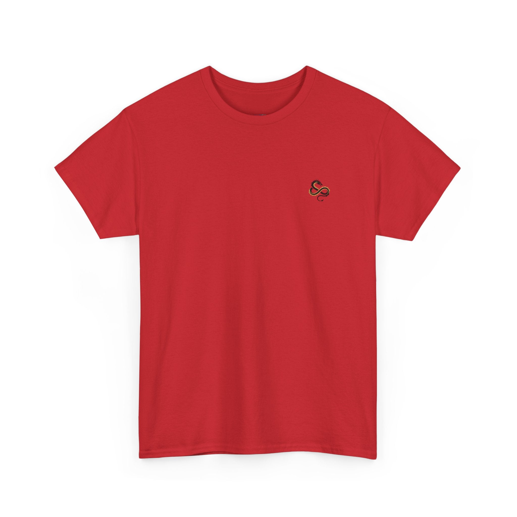 Golden Dragon Back Print Men's T-Shirt — DTG Printed Vintage Oriental Cotton Tee