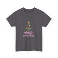 Merry Christmas Tree Graphic Tee | Festive Ornament Holiday Shirt | Unisex DTG
