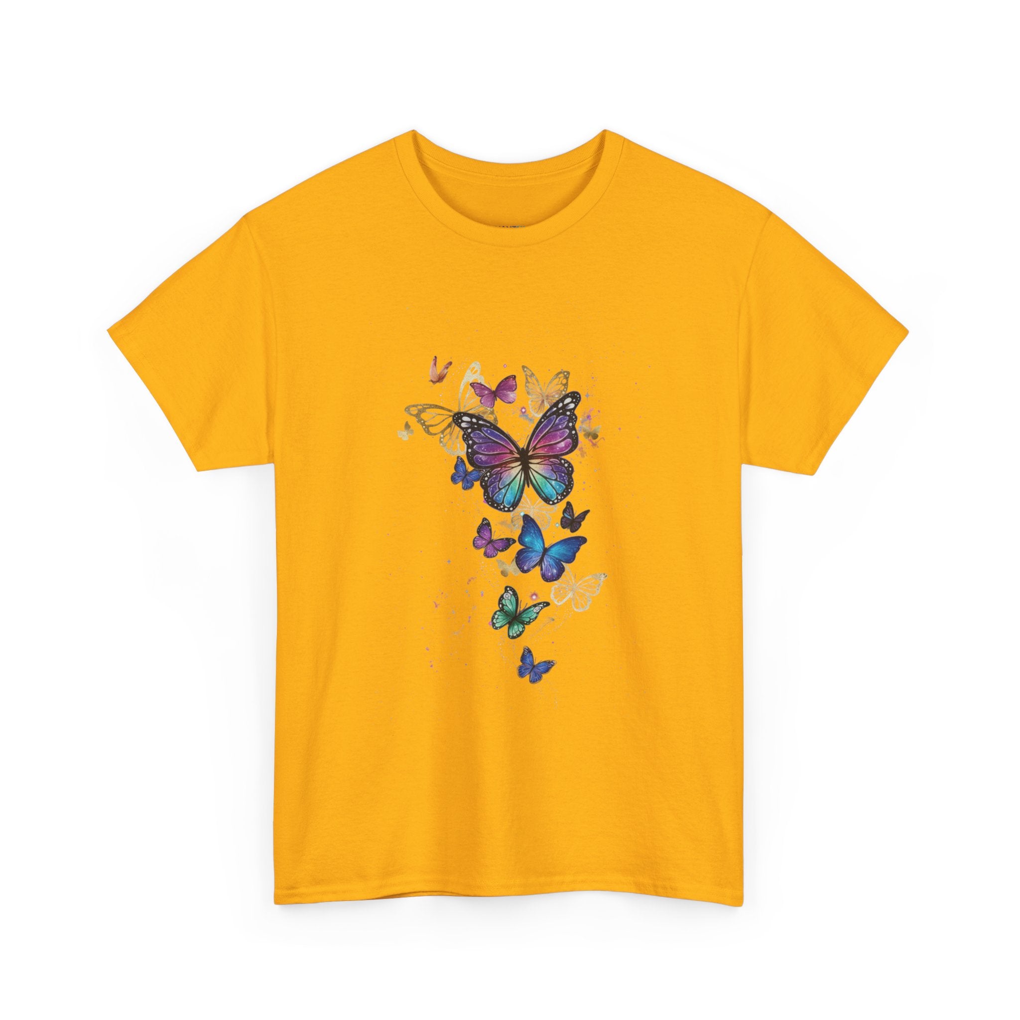 Butterfly Cascade Women's Graphic T-Shirt — DTG Floral Flutter Print