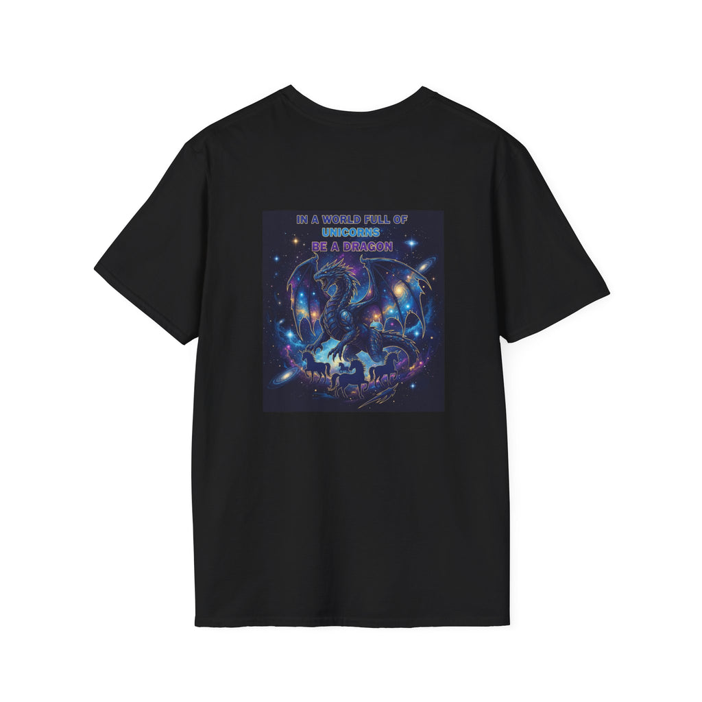 Men's Dragon Back Print Graphic T-Shirt | DTG-Printed Cotton Tee
