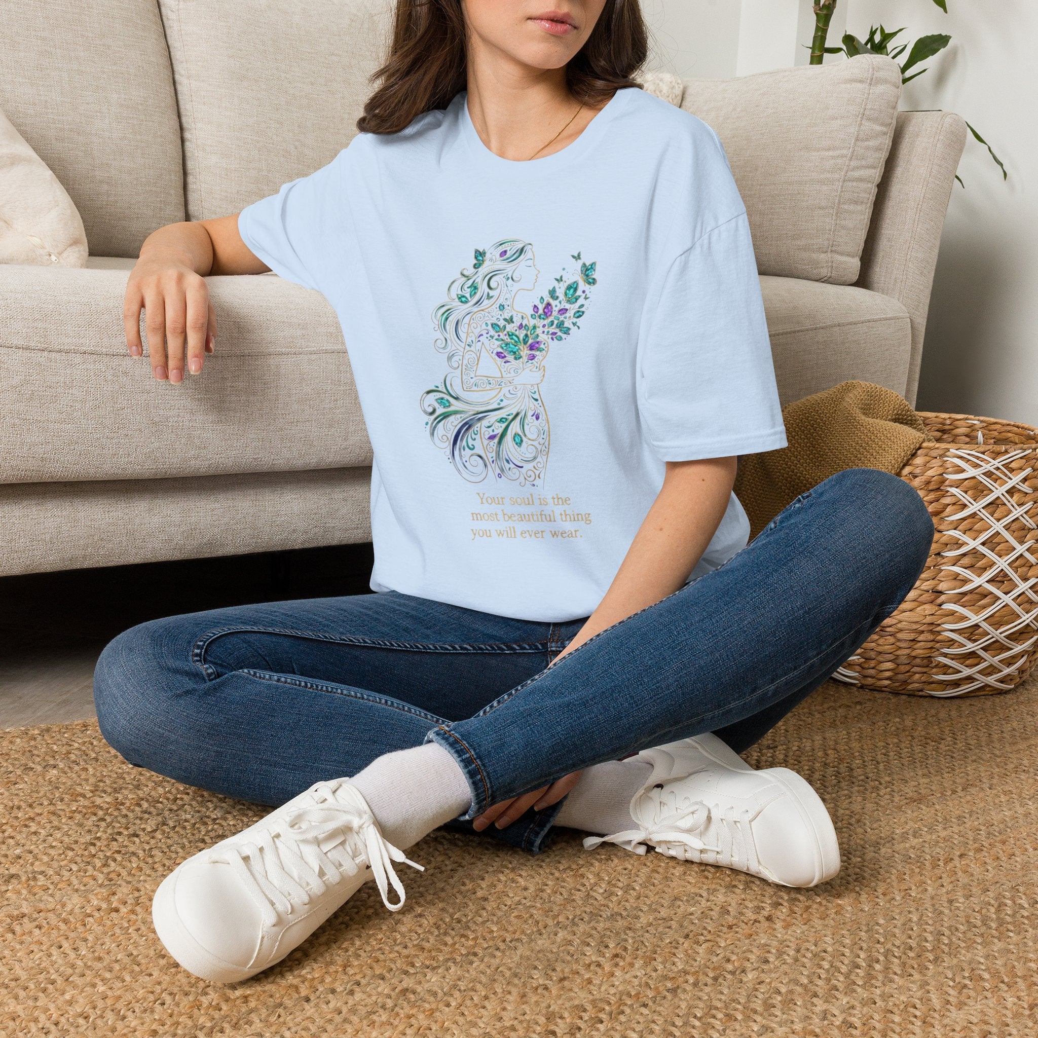 Floral Guitar Tee | DTG Printed Women's Graphic T-Shirt | Soul Quote Tee
