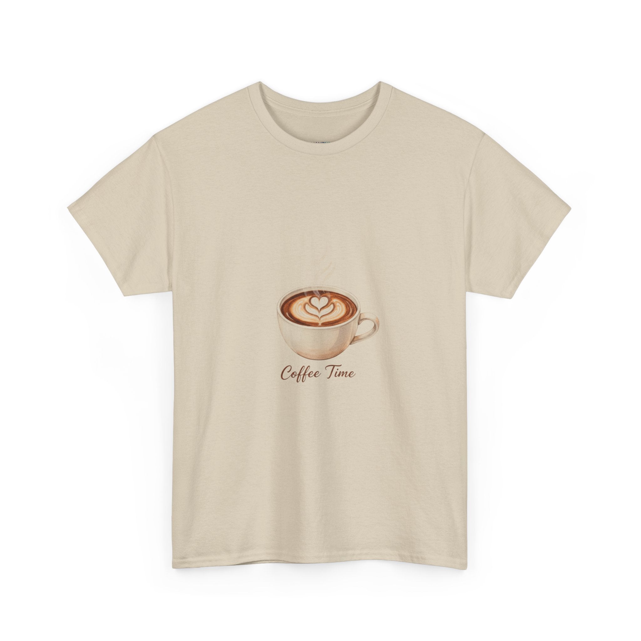 Coffee Time Unisex Graphic T-Shirt — Latte Art DTG Print