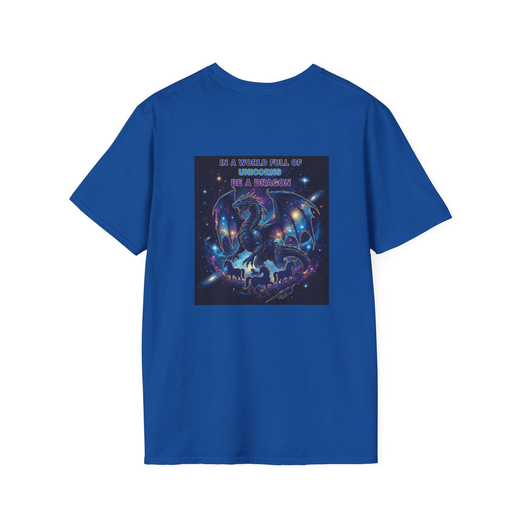 Men's Dragon Back Print Graphic T-Shirt | DTG-Printed Cotton Tee
