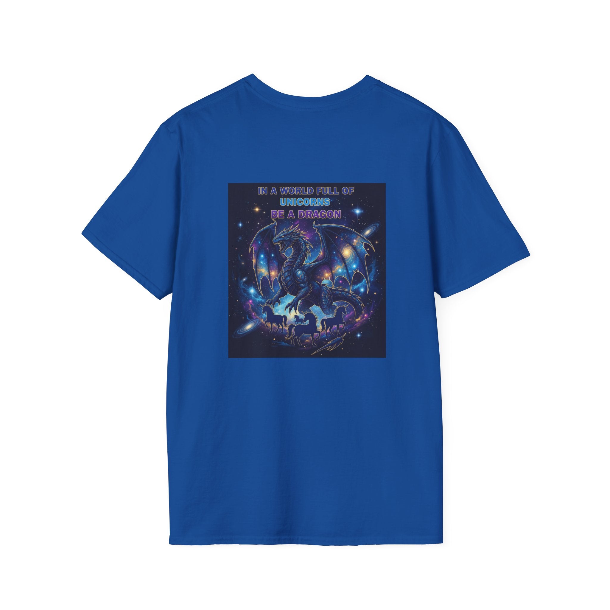 Men's Dragon Back Print Graphic T-Shirt | DTG-Printed Cotton Tee