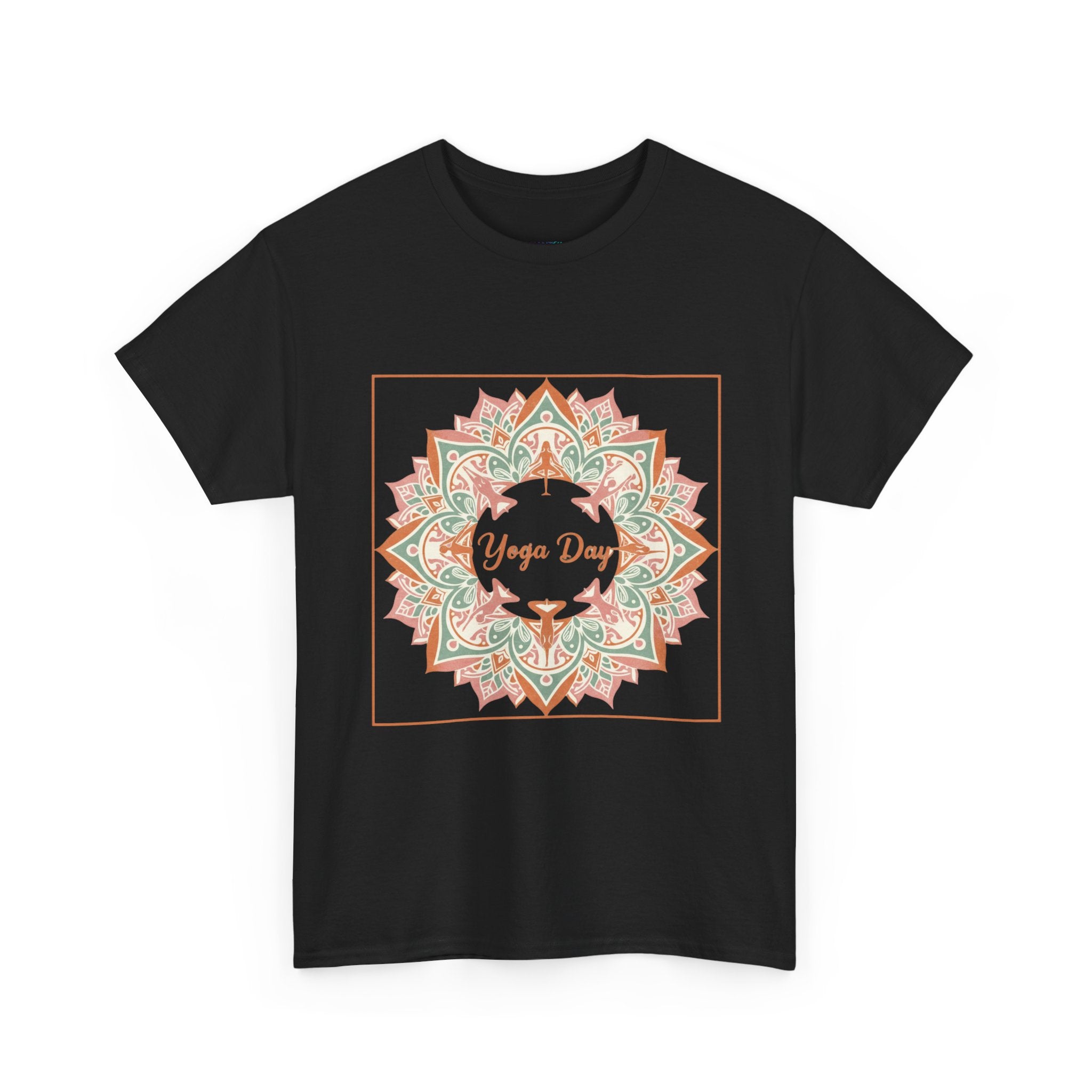 Yoga Day Mandala T-Shirt — Floral Spiritual Yoga Tee