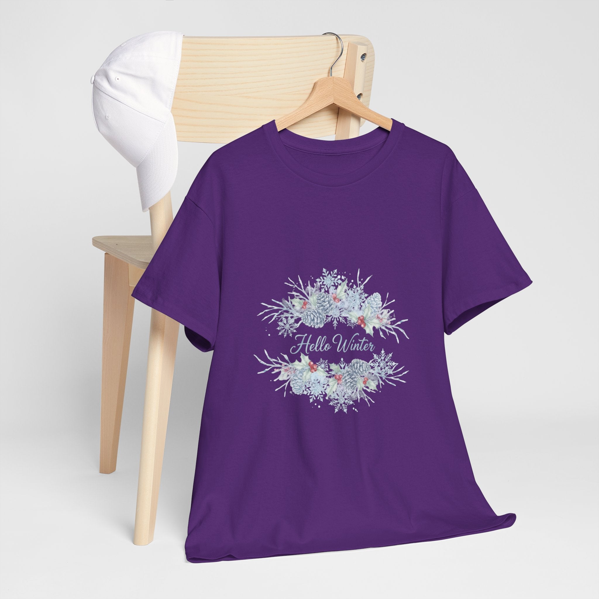 Floral Peace Tee — 'Hope & Light' Watercolour Wreath Cotton Shirt