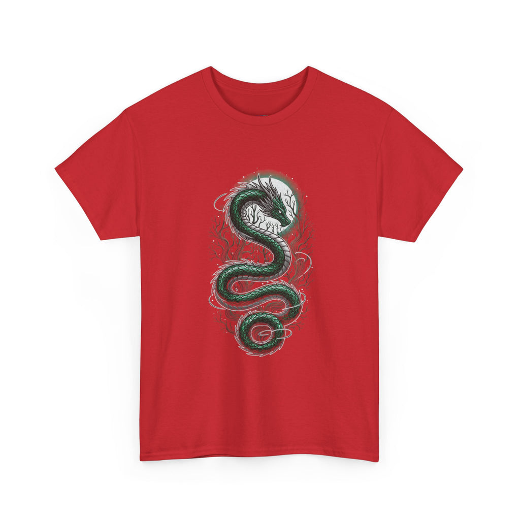 Green Serpent Branches Men's T-Shirt — DTG Printed Cotton Tee