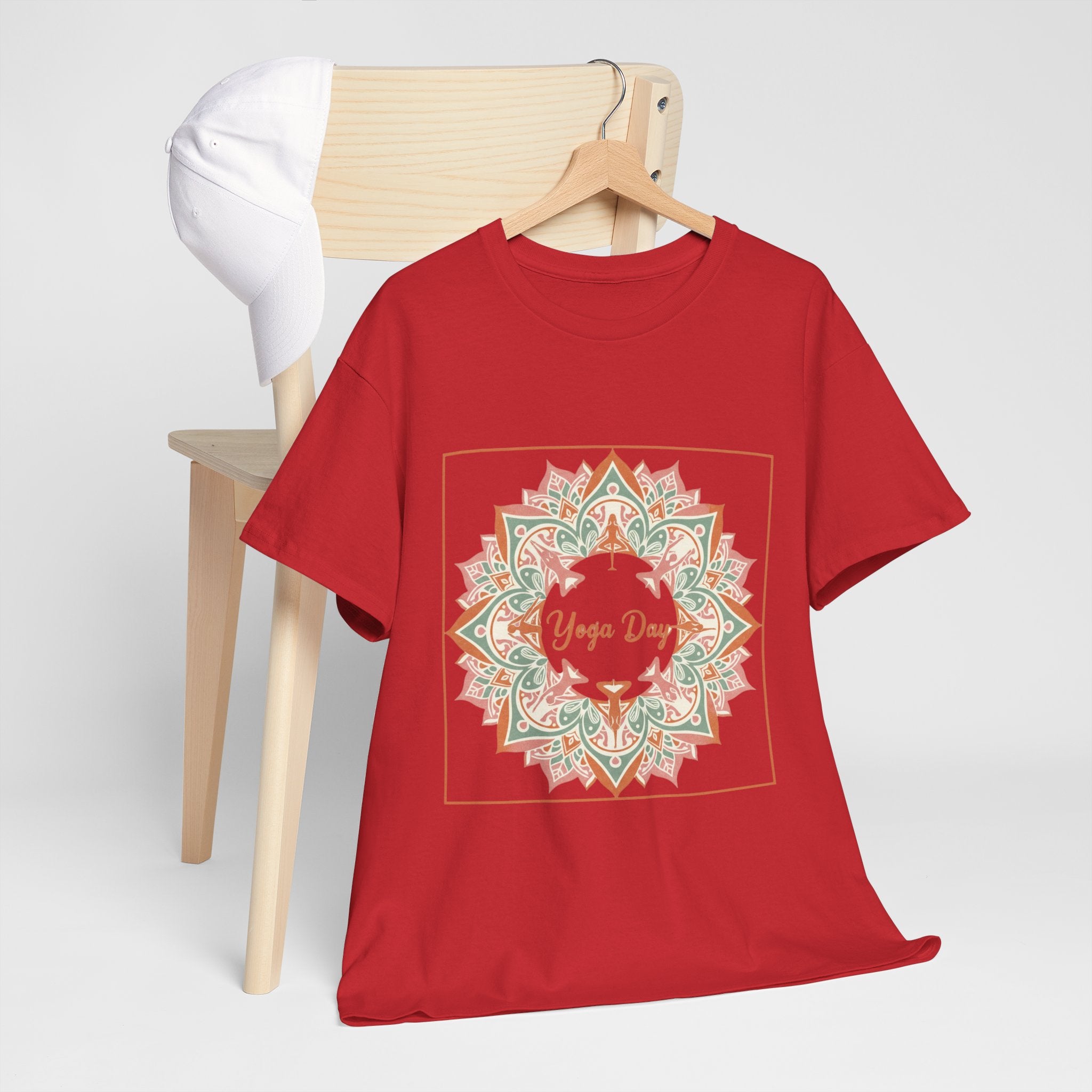 Yoga Day Mandala T-Shirt — Floral Spiritual Yoga Tee