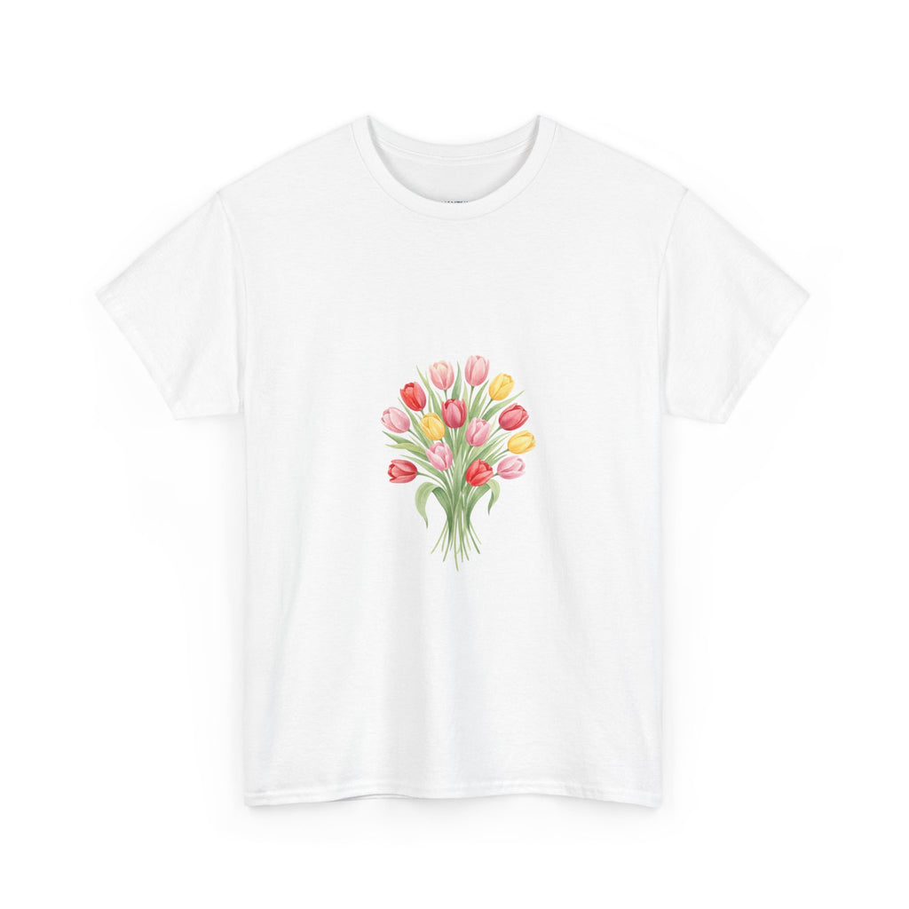 Tulip Bouquet Tee — Women's Watercolor Floral DTG Graphic T-Shirt