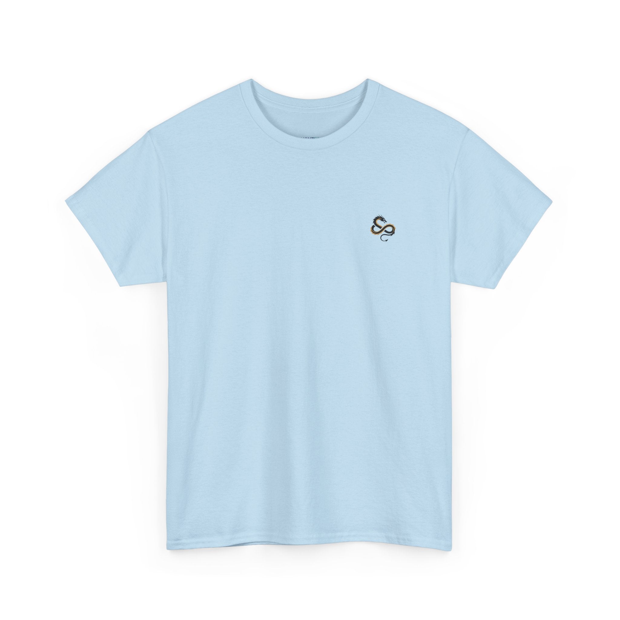 Golden Dragon Back Print Men's T-Shirt — DTG Printed Vintage Oriental Cotton Tee