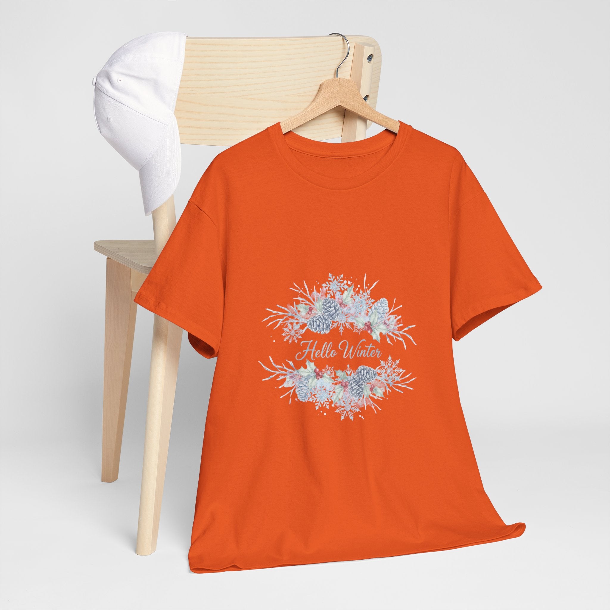 Floral Peace Tee — 'Hope & Light' Watercolour Wreath Cotton Shirt